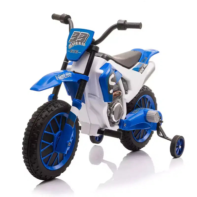Sandinrayli Electric Motorcycle for Kids 12V Dirt Bike Ride on Car Battery Powered Motorbike Off-Road Motocross