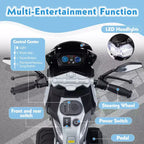 Sandinrayli 12V Electric Motorcycle Ride on Car for Kids Motorbike Battery Powered Off-Road Dirt Bikes