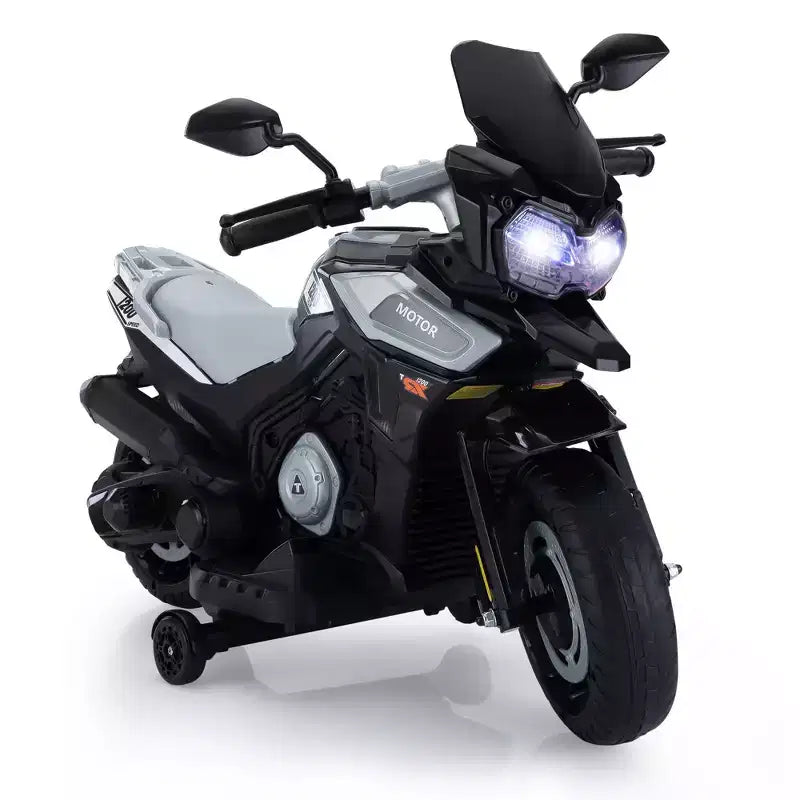 Sandinrayli 12V Electric Motorcycle Ride on Car for Kids Motorbike Battery Powered Off-Road Dirt Bikes