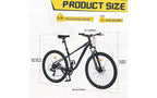 27.5 Inch Wheels 8 Speed Mountain Bike, for Men Women Boys and Girls, Front Suspension, Steel Frame