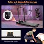 KERDOM Walking Pad Under Desk, Portable Treadmill for Home and Office, 2 in 1 Walking Pad with Remote Control 350LB Capacity, 2.5HP Treadmill with LED