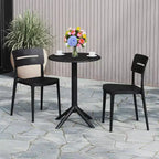WestinTrends Playa 3-Piece Outdoor Resin Patio Bistro Set with Stackable Patio Dining Chairs
