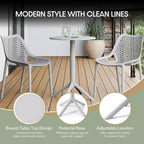 WestinTrends Playa 3-Piece Outdoor Resin Patio Bistro Set with Stackable Patio Dining Chairs