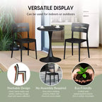 WestinTrends Playa 3-Piece Outdoor Resin Patio Bistro Set with Stackable Patio Dining Chairs