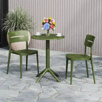 WestinTrends Playa 3-Piece Outdoor Resin Patio Bistro Set with Stackable Patio Dining Chairs