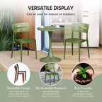 WestinTrends Playa 3-Piece Outdoor Resin Patio Bistro Set with Stackable Patio Dining Chairs