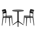 WestinTrends Playa 3-Piece Outdoor Resin Patio Bistro Set with Stackable Patio Dining Chairs
