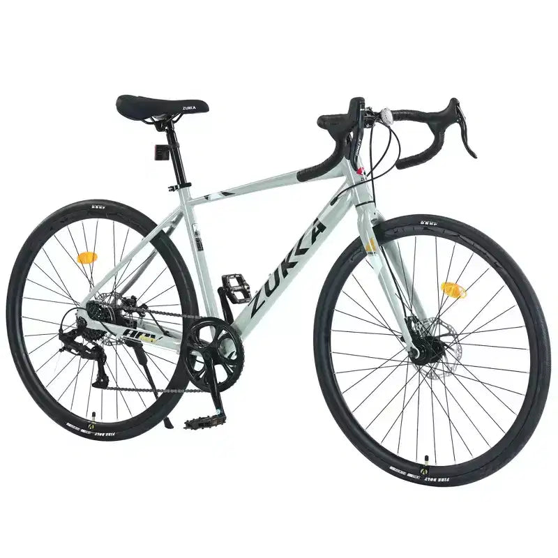 NAYSAYE Bicycle 700C Road Bike Lightweight Alloy Frame with Smooth Gear Shift for City Riding , Green, 68.5*18.8*38.9