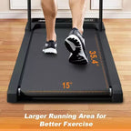 NAYSAYE Folding Portable Treadmill Under Desk Walking Pad Removable Armrests Cushioned Belt Spacious Surface for Home Office