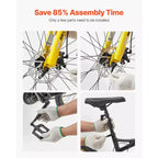 VEVOR Mountain Bike, 29 inch MTB Bicycle with Full Dual Suspension, 24 Speeds Twist Shifting, Dual Disc Brakes, Aluminum Alloy Frame,Black&Yellow