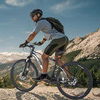 VEVOR Mountain Bike, 29-inch MTB Bicycle with Front Suspension, 21-Speed SHIMANO Twist Shifter, Dual Disc Brakes, Aluminum Alloy Frame,Black