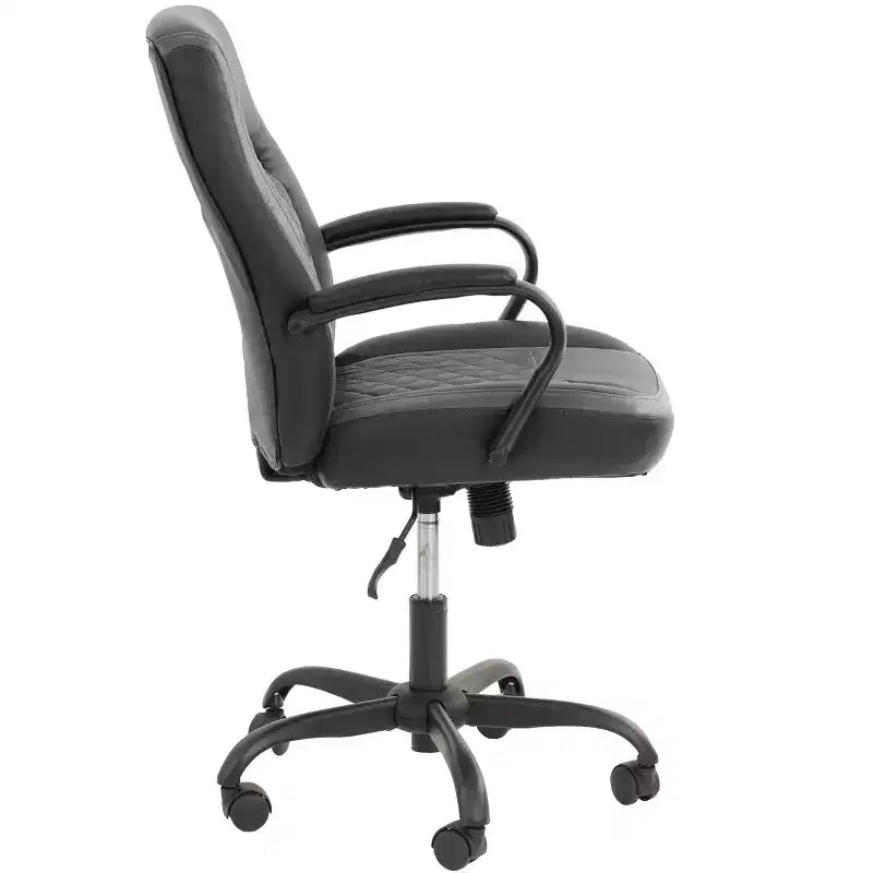 Okak Gaming Chair with Armrest, Criss Cross Chair with Wheels, Upholstered Computer Chair for Study, Office, Gaming Room