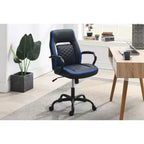 Okak Gaming Chair with Armrest, Criss Cross Chair with Wheels, Upholstered Computer Chair for Study, Office, Gaming Room