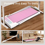 NAYSAYE Portable Treadmill Exercise Trainer Walking Jogging Machine for Home Office , Pink, 43.5*19.5*3.5