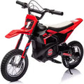 Acekool Kids Ride On Dirt Bike, Electric Off-Road Motorcycle, Fast Speed, Comfortable Leather Seat, Outdoor Toy, Air-Filled Tires