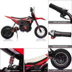 Acekool Kids Ride On Dirt Bike, Electric Off-Road Motorcycle, Fast Speed, Comfortable Leather Seat, Outdoor Toy, Air-Filled Tires