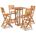 vidaXL Bistro Set Outdoor Patio Bistro Table and Chair Set Solid Wood Acacia