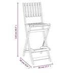 vidaXL Bistro Set Outdoor Patio Bistro Table and Chair Set Solid Wood Acacia