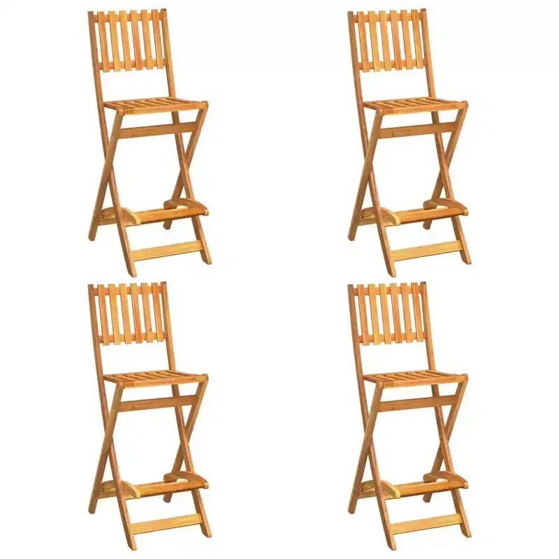 vidaXL Bistro Set Outdoor Patio Bistro Table and Chair Set Solid Wood Acacia