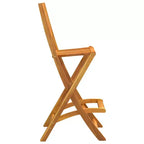 vidaXL Bistro Set Outdoor Patio Bistro Table and Chair Set Solid Wood Acacia