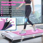 Redliro Walking Pad Treadmill with Incline, Portable Under Desk Treadmill for Home Office, Compact Walking Pad with Smart LED Display, Black