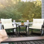 Kozyard 3 Piece Outdoor Patio Set With Cushions-Rocking Chair for Balcony, Lawn and Porch