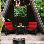 Kozyard 3 Piece Outdoor Patio Set With Cushions-Rocking Chair for Balcony, Lawn and Porch