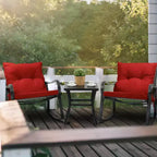 Kozyard 3 Piece Outdoor Patio Set With Cushions-Rocking Chair for Balcony, Lawn and Porch