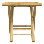 vidaXL Bistro Set Natural Bamboo Foldable Square Rustic