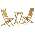 vidaXL Bistro Set Natural Bamboo Medium Foldable Bistro Set