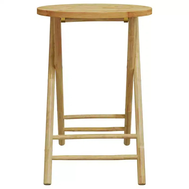vidaXL Bistro Set Natural Bamboo Medium Foldable Bistro Set