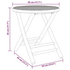 vidaXL Bistro Set Natural Bamboo 3 Piece Set Foldable