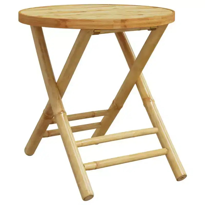 vidaXL Bistro Set Natural Bamboo 3 Piece Set Foldable