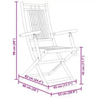 vidaXL Bistro Set Natural Bamboo Bamboo Medium Foldable Bistro Set
