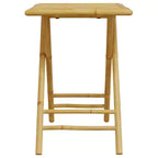 vidaXL Bistro Set Natural Bamboo Bamboo Medium Foldable Bistro Set