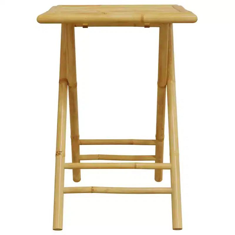 vidaXL Bistro Set Natural Bamboo Bamboo Medium Foldable Bistro Set