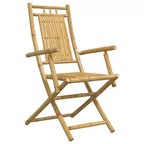 vidaXL Bistro Set Natural Bamboo Bamboo Medium Foldable Bistro Set