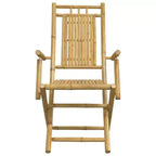 vidaXL Bistro Set Natural Bamboo Bamboo Medium Foldable Bistro Set