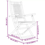 vidaXL Bistro Set Natural Bamboo 3 Piece Foldable Set