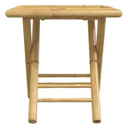 vidaXL Bistro Set Natural Bamboo 3 Piece Foldable Set