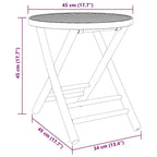 vidaXL Bistro Set Natural Bamboo Compact Foldable Bistro Set