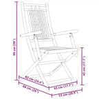 vidaXL Bistro Set Natural Bamboo Compact Foldable Bistro Set