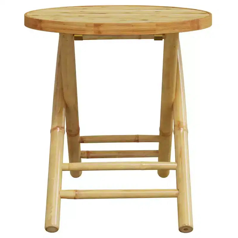 vidaXL Bistro Set Natural Bamboo Compact Foldable Bistro Set