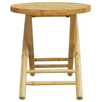 vidaXL Bistro Set Natural Bamboo Compact Foldable Bistro Set