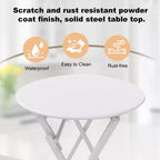 COZONY 3-Piece Folding Bistro Set with 2 Chairs and Table, Steel Outdoor Patio Furniture for Balcony Garden Patio
