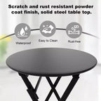 COZONY 3-Piece Folding Bistro Set with 2 Chairs and Table, Steel Outdoor Patio Furniture for Balcony Garden Patio