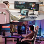 Cherry Blossom Pink Chair with Footrest,Ergonomic Computer Chair w/Lumbar Support & Headrest,360 Swivel Base & Height Adjustable Executive Chairs