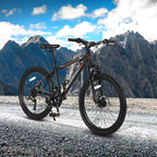 Zeus & Ruta 24 Mountain Bike with 21-Speed Gears, Dual Disc Brakes, Durable Steel Frame Bicycle for Boys and Girls