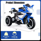 Costway Kids Ride on Motorcycle 6V Battery Powered Mini Electric Motorbike with LED Lights Navy/Pink/Red/Black