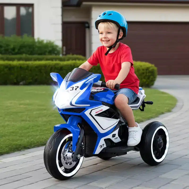 Costway Kids Ride on Motorcycle 6V Battery Powered Mini Electric Motorbike with LED Lights Navy/Pink/Red/Black